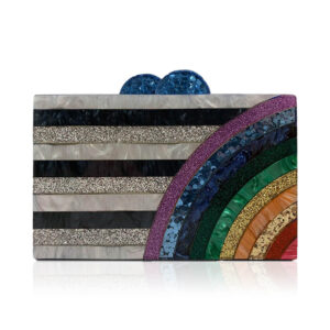 Fall in love in colors and shapes with this clutch purse. This clutch purse showcases Elizabeth's design strength. Elizabeth Sutton