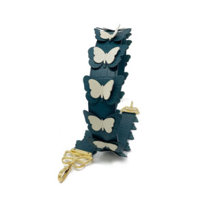 This Bag Strap is a Craft of Artwork, and Represents Elizabeth's Signature Butterfly Paintings Executed as a Leather Fashion Accessory.