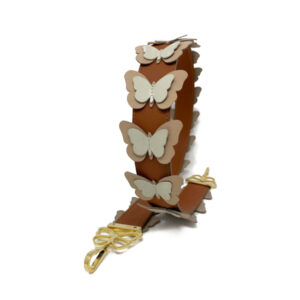 This Bag Strap is a Craft of Artwork, and Represents Elizabeth's Signature Butterfly Paintings Executed as a Leather Fashion Accessory.