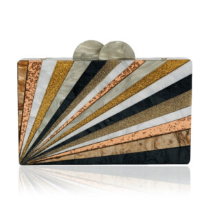 Fall in love with starburst with this clutch purse. An array of gorgeous bronze tones and patterns. Elizabeth Sutton Collection clutches.