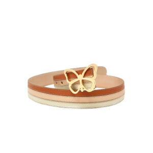 The Triple Stripe Reversible Leather Belt is The Perfect Blend of Tones. They Create a Harmonious Design. Elizabeth Sutton Collection.