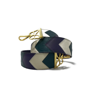 This Bag Strap is a Craft of Artwork, and Represents Elizabeth's Signature Butterfly Paintings Executed as a Leather Fashion Accessory.