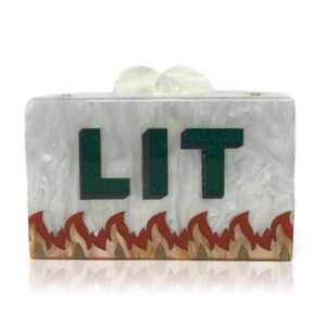 Lite up the place with this clutch purse. Chill out with the chicest weed bag around. Elizabeth Sutton Collection clutch purse.